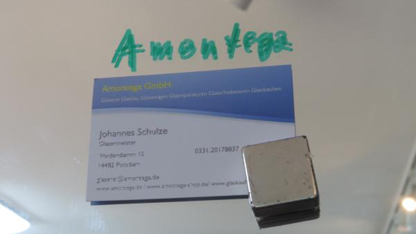 Pinnwand aus Glas